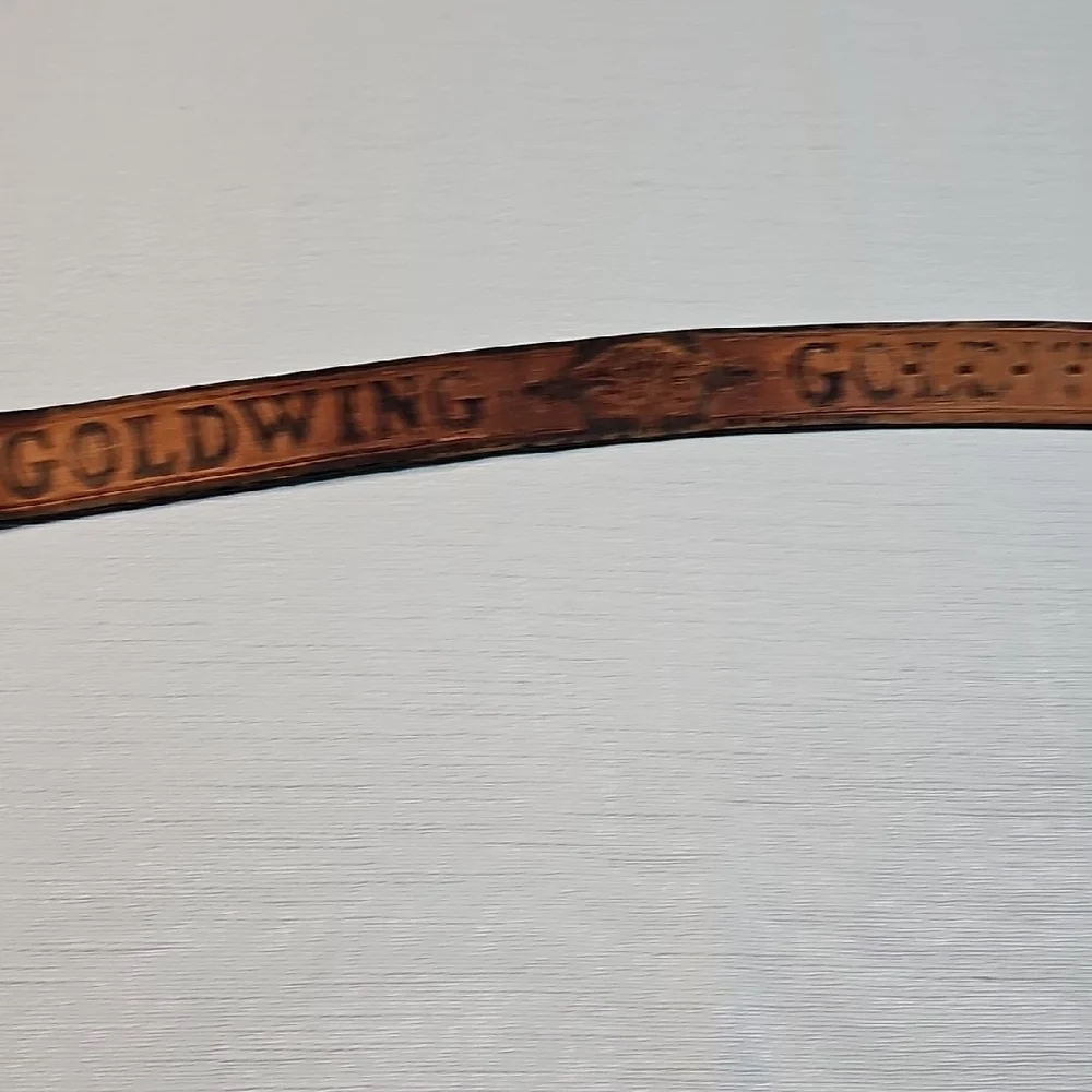 Vintage Honda Gold Wing Hand Tooled Leather Belt Alumaline BB-317 Eagle Buckle